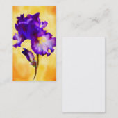 紫色のアイリス(花)名刺 名刺 (正面/裏面)