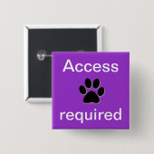 紫色のアクセスの必須のpawprint 缶バッジ (正面&裏面)