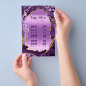 紫色のアゲフェイクートフォイルの価格リストのフライヤー チラシ (ハンドル)