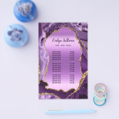 紫色のアゲフェイクートフォイルの価格リストのフライヤー チラシ (シングル)