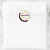 紫色のアゲート大豆ロウソク製品ラベル ラウンドシール (バッグ)