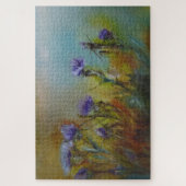紫色のアザミの古いマスターズ絵を描 ジグソーパズル (縦)