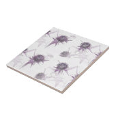 紫色のアザミの自然のデザイン タイル (側面)