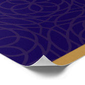 紫色のアジアのアラビアの黄金のパタ縁どーン・メーンディ ポスター (角)