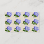 紫色のアジサイによってはヴィンテージパターンが開花します 名刺 (裏面)