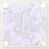 紫色のアジサイのガラスコースターlk ガラスコースター (裏面)