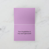 紫色のアジサイのサンキューカード サンキューカード (内部)