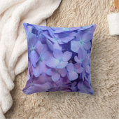 紫色のアジサイの枕 クッション (ブランケット)