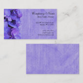 紫色のアジサイの花のカスタムな名刺 名刺 (正面/裏面)