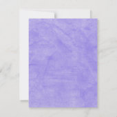 紫色のアジサイRSVPの応答カード 出欠カード (裏面)