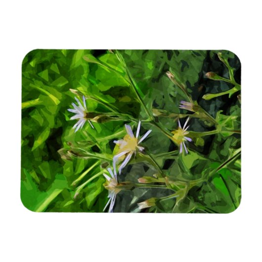 紫色のアスター マグネット (横)