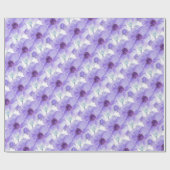 紫色のアネモネの植物色のアートラップ ラッピングペーパー (フラット)