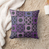紫色のアフリカ人のAdinkraのプリントの枕 クッション (ブランケット)