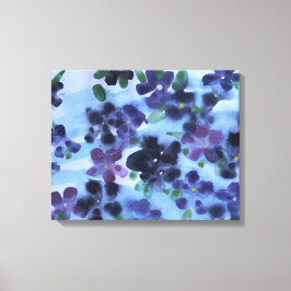 紫色のアフリカ紫のバイオレット水色 キャンバスプリント