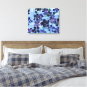 紫色のアフリカ紫のバイオレット水色 キャンバスプリント (インサイチュ (寝室))