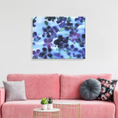 紫色のアフリカ紫のバイオレット水色 キャンバスプリント (インサイチュ (リビング))