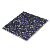 紫色のアマリリスの花 タイル (側面)