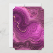 紫色のアメジストと金ゴールド抽象芸術結婚が増加する 招待状 (裏面)