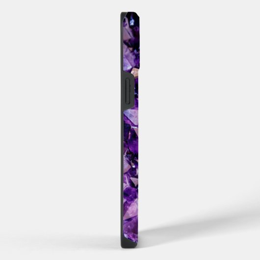 紫色のアメジストクリスタルジェムIPhoneサムスンケース iPhoneケース (右側面)