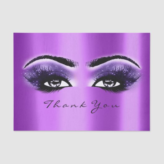 紫色のアメジスト金属ありがとう目 薄葉紙 (正面)