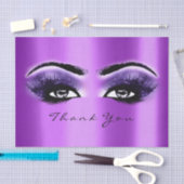 紫色のアメジスト金属ありがとう目 薄葉紙 (クラフト)