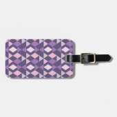 紫色のアラビア幾何学模様 ラゲッジタグ (正面横)