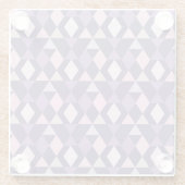 紫色のアラビア幾何学的なパターン ガラスコースター (裏面)