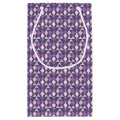 紫色のアラビア幾何学的なパターン スモールペーパーバッグ (裏面)