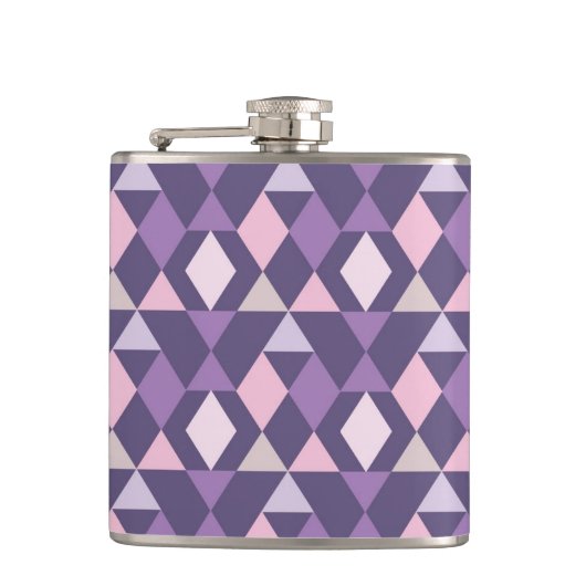 紫色のアラビア幾何学的なパターン フラスク (正面)