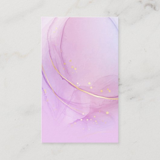 紫色のアルコールインクイヤリング包装カード 名刺 (裏面)