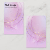 紫色のアルコールインクイヤリング包装カード 名刺 (正面/裏面)