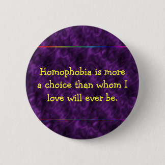 紫色のアンチhomophobeボタン 缶バッジ