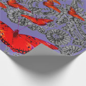 紫色のアンティークレース模様を有するラッピング紙 ラッピングペーパー (角)