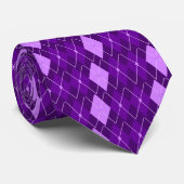 紫色のアーガイル ネクタイ (ロール)