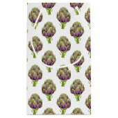 紫色のアーティチョークパターン スモールペーパーバッグ (裏面)