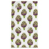 紫色のアーティチョークパターン スモールペーパーバッグ (正面)