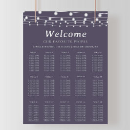 紫色のア結婚ルファット座席表 ポスター