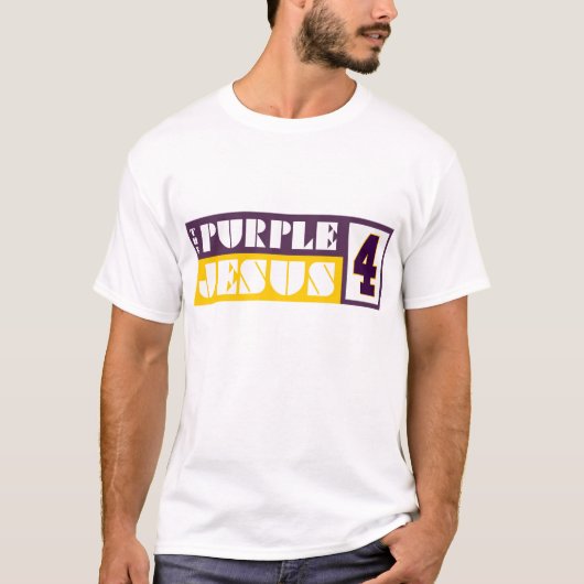 紫色のイエス・キリスト Tシャツ (正面)