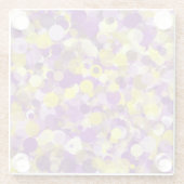 紫色のイエロードットガラスコースター ガラスコースター (裏面)