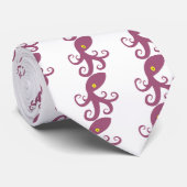 紫色のイカ ネクタイ (ロール)
