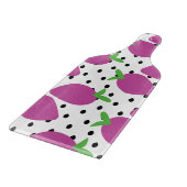 紫色のイチゴ黒い種子フルーツパターン カッティングボード (角)