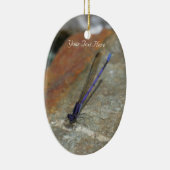 紫色のイトトンボのトンボの自然のオーナメント セラミックオーナメント (右)