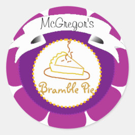 紫色のイバラのパイタートラベル ラウンドシール