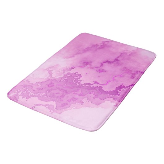 紫色のインクをこぼした写真 バスマット (アングル)