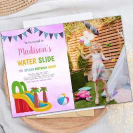 紫色のウォータースライド招待状（写真あり） 招待状