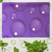 紫色のウォータードロップパターン キッチンタオル (折り畳み)