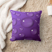 紫色のウォータードロップパターン クッション (ブランケット)