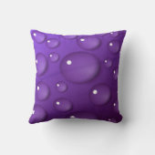 紫色のウォータードロップパターン クッション (裏面)