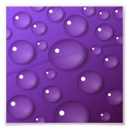 紫色のウォータードロップパターン フォトプリント            (正面)