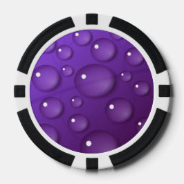 紫色のウォータードロップパターン ポーカーチップ
